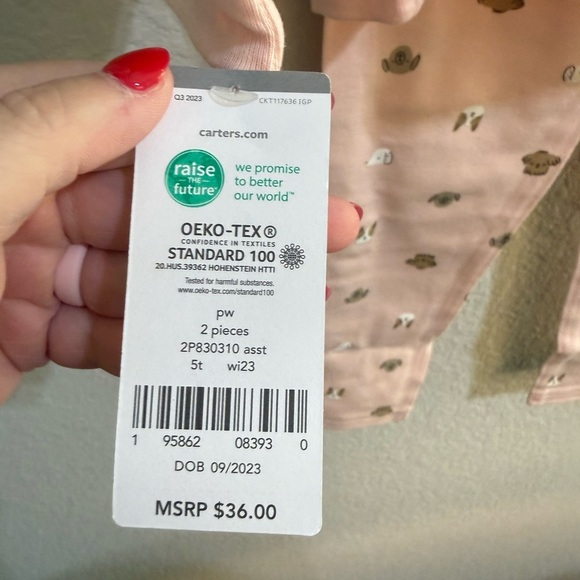NWT Carter’s Toddler 2-Piece Dog French Terry Pullover & Legging Set SIZE 5T - Picture 8 of 8